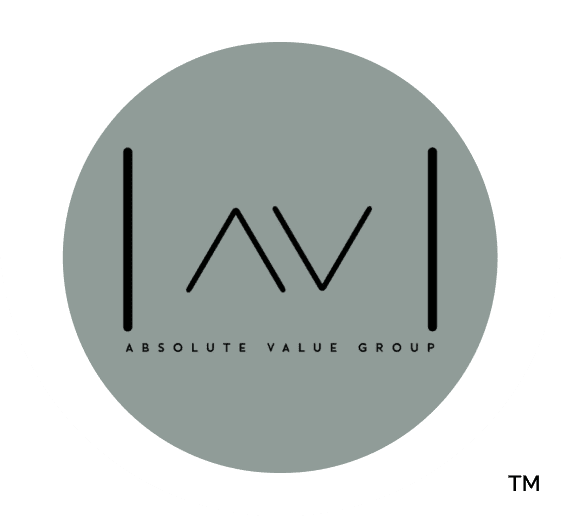 Logo of Absolute Value Group with stylized 'AV' and text.