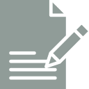 A pencil writing on a piece of paper with text lines.